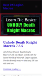 Mobile Screenshot of deathknightmacros.com