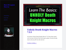 Tablet Screenshot of deathknightmacros.com